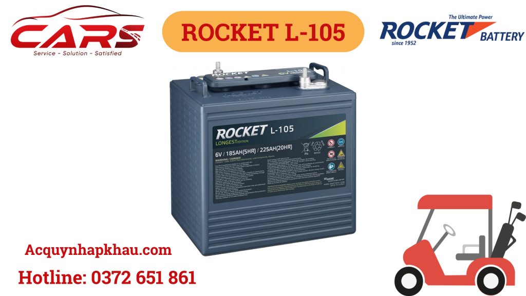 Ắc Quy Xe Golf Rocket L-105