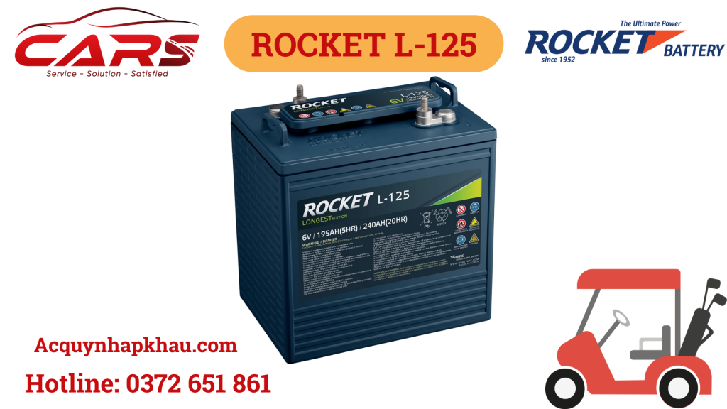 Ắc Quy Xe Golf Rocket L-125